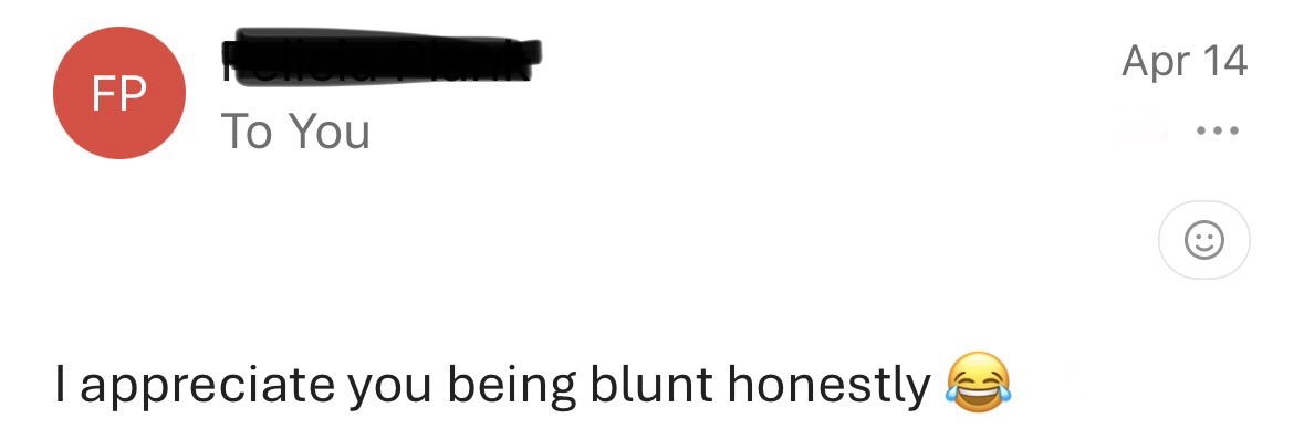 Message from a client