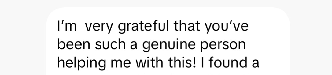 Message from a client