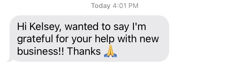 Message from a client
